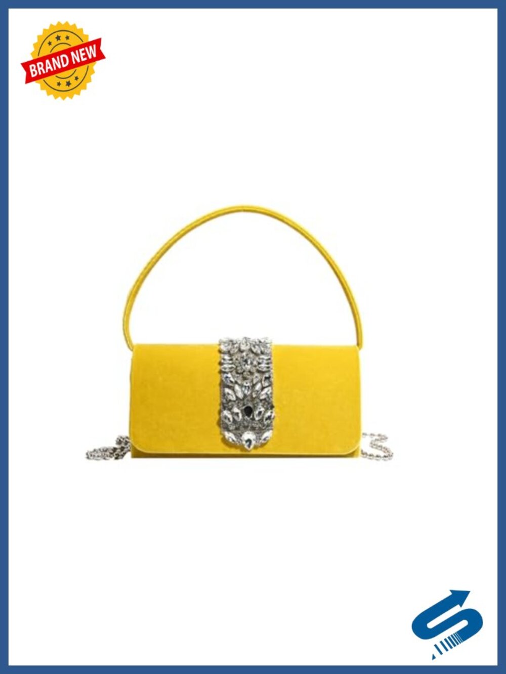 Rhinestone Evening Clutch Sparkly Crystal Handbag Wedding Purse